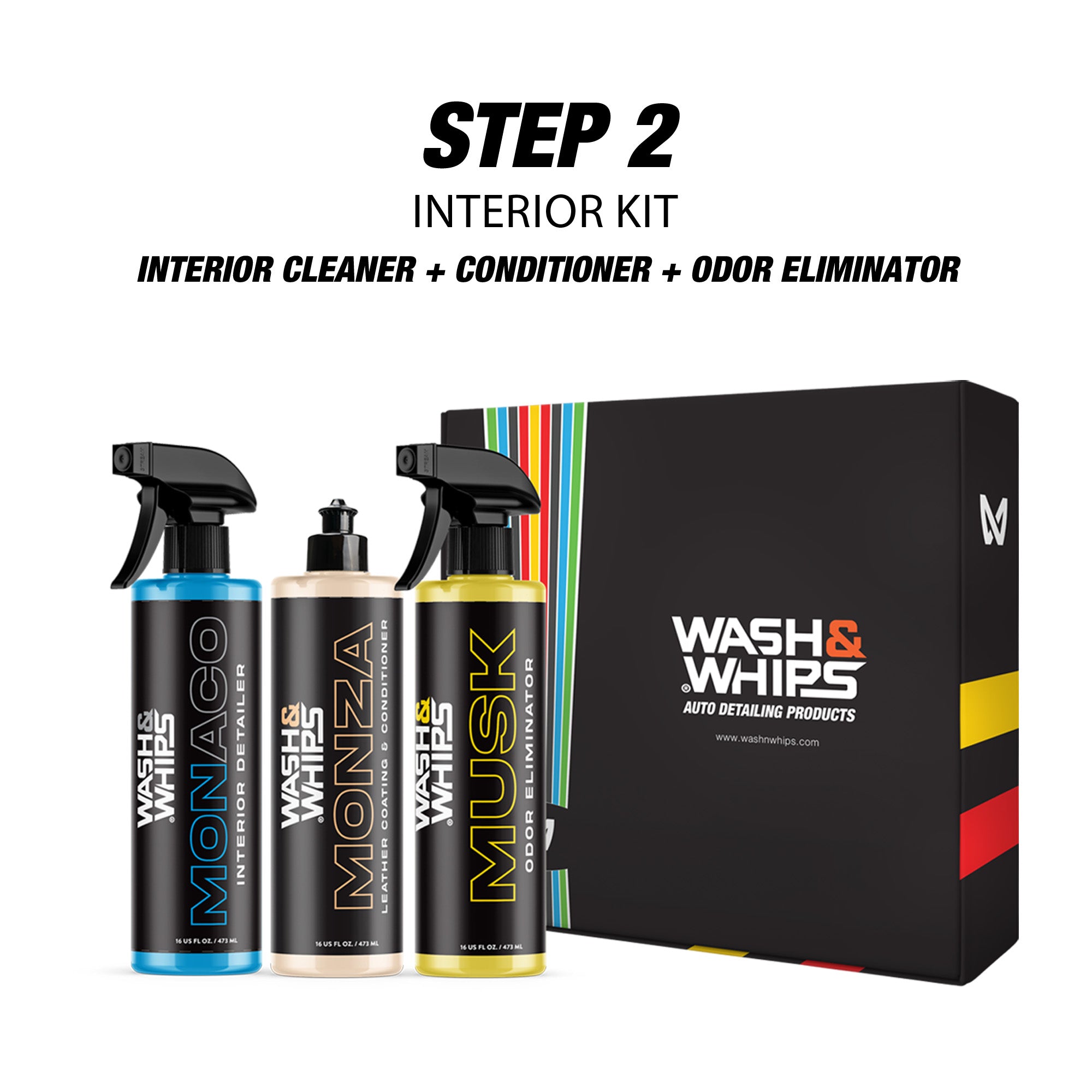 WASH&WHIPS 3-Step Total Car Care System