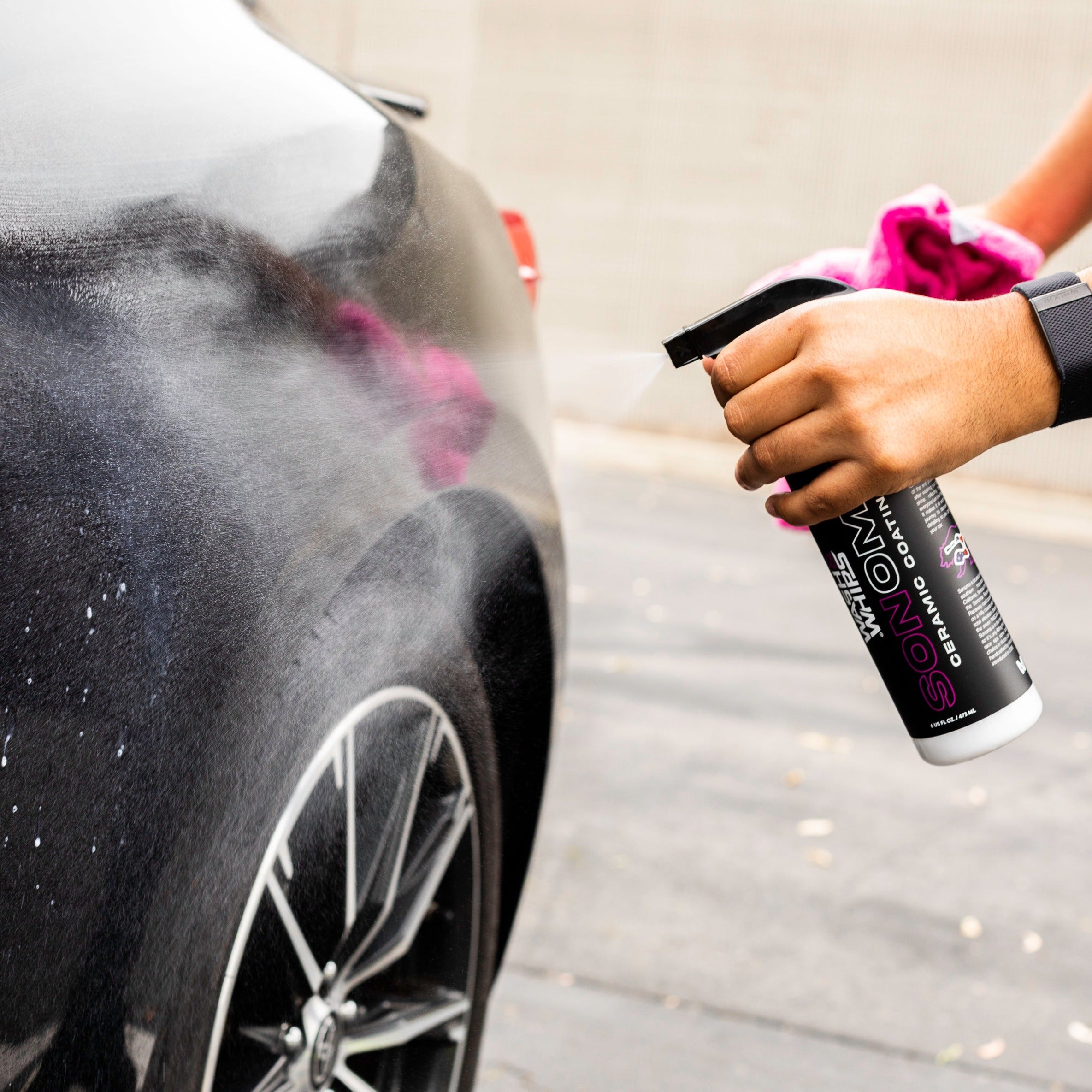 WASH&WHIPS SEAL - Seal & Shine Kit (Step 3) Ceramic Spray, Tire Shine, Rubber & Trim Shine