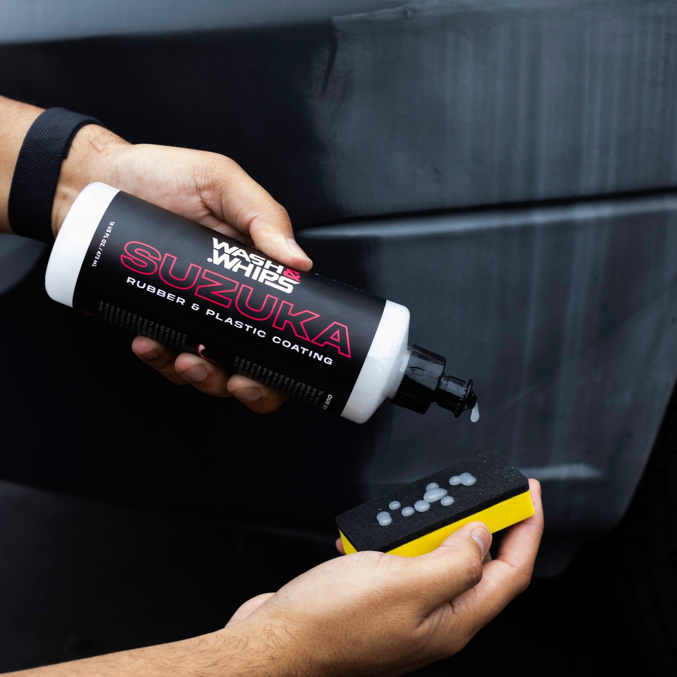 WASH&WHIPS SEAL - Seal & Shine Kit (Step 3) Ceramic Spray, Tire Shine, Rubber & Trim Shine