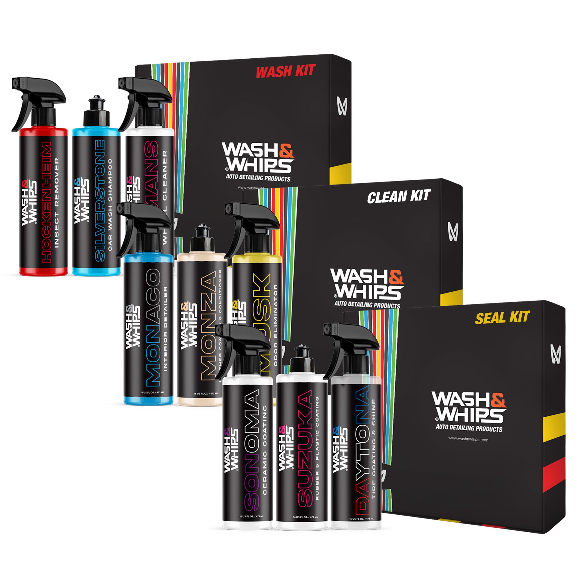 WASH&WHIPS 3-Step Total Car Care System