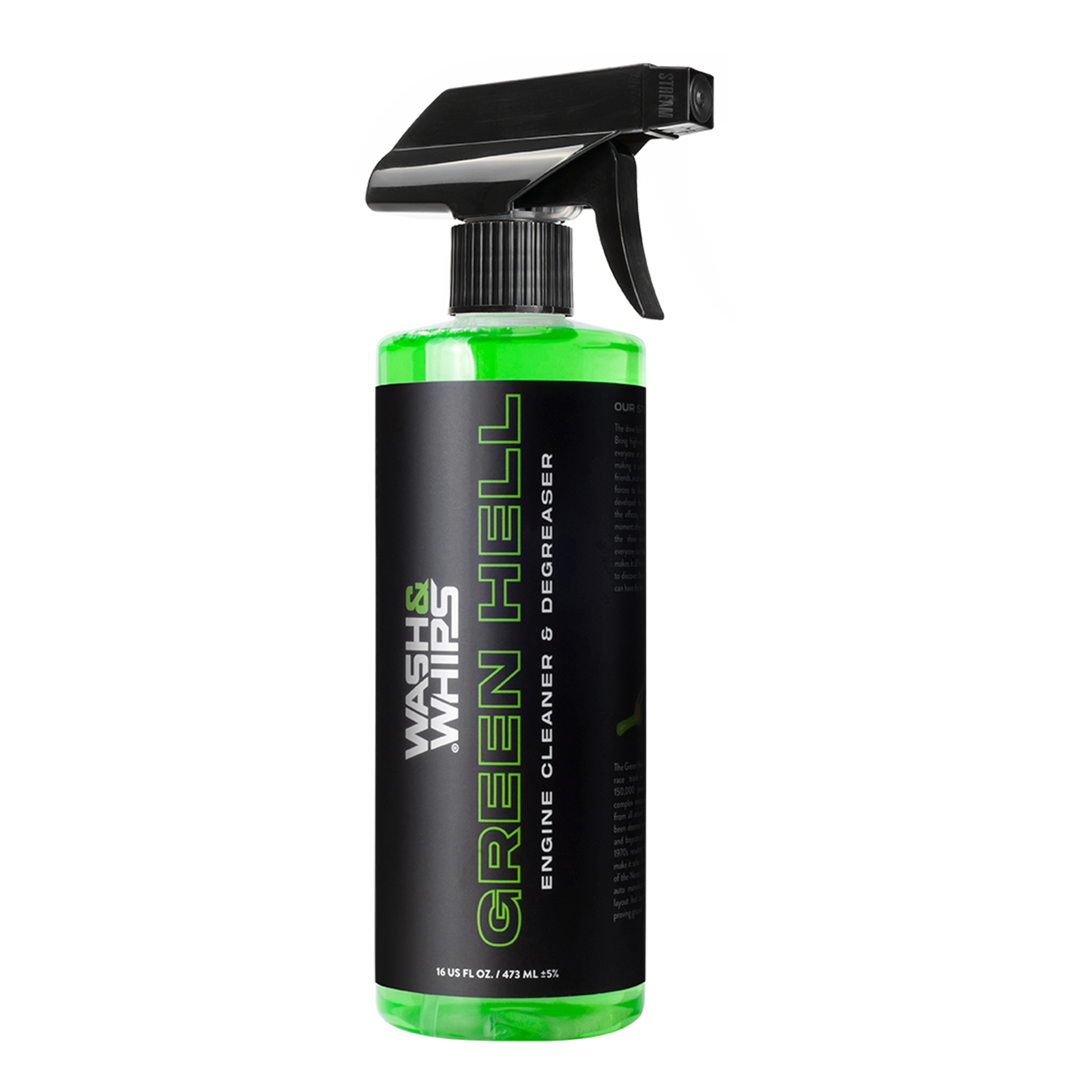 WASH&WHIPS Green Hell Engine Machine Cleaner & Degreaser - Car Engine  Detailing Professional Strength Cuts Through Grime, Grease, Oil, Debris 