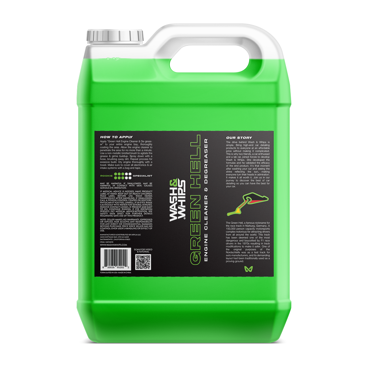  WASH&WHIPS Green Hell Engine Machine Cleaner